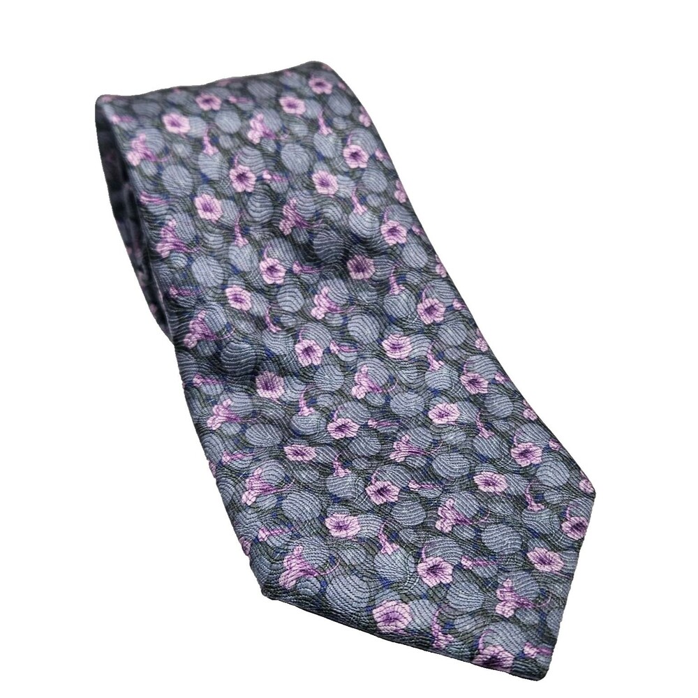 Pierangelo Masciadri Men's Silk Necktie Made in Italy Floral Long